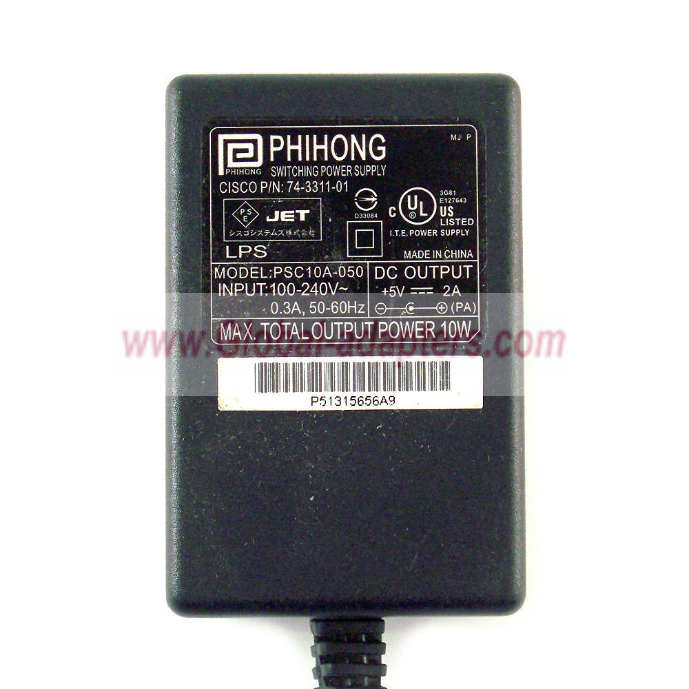 NEW 5V 2A PHIHONG 74-3311-01 PSC10A-050 AC Adapter NEW 5V 2A PHIHONG 74-3311-01 PSC10A-050 AC Adapter