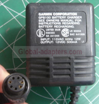 New 12V 500mA GARMIN GPS100 AC ADAPTER New 12V 500mA GARMIN GPS100 AC ADAPTER