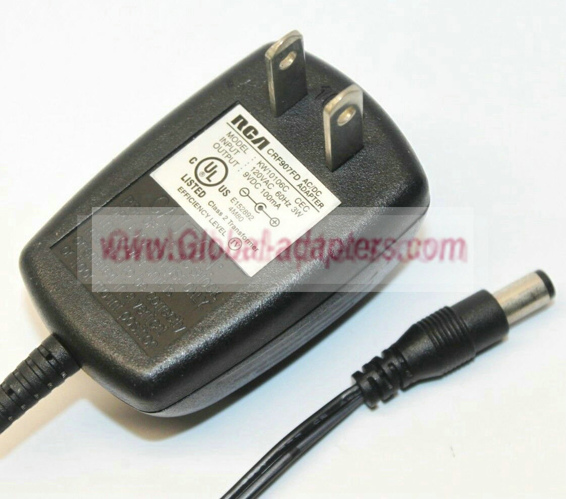 NEW 9V 100mA RCA KW10106C Class 2 Transformer AC Adapter NEW 9V 100mA RCA KW10106C Class 2 Transformer AC Adapter